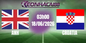 kèo bóng đá anh vs croatia 18/06/2026