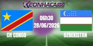kèo bóng đá ch congo vs uzbekistan 28/06/2026