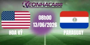 kèo bóng đá hoa kỳ vs paraguay 13/06/2026