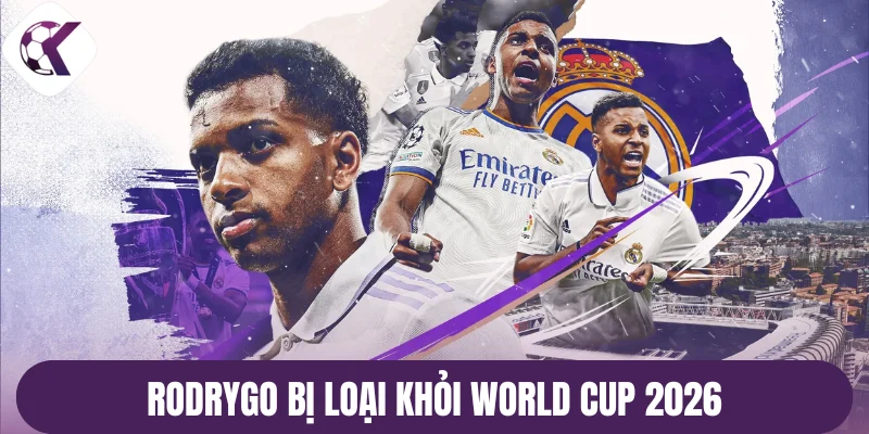 Rodrygo bị loại khỏi World Cup 2026
